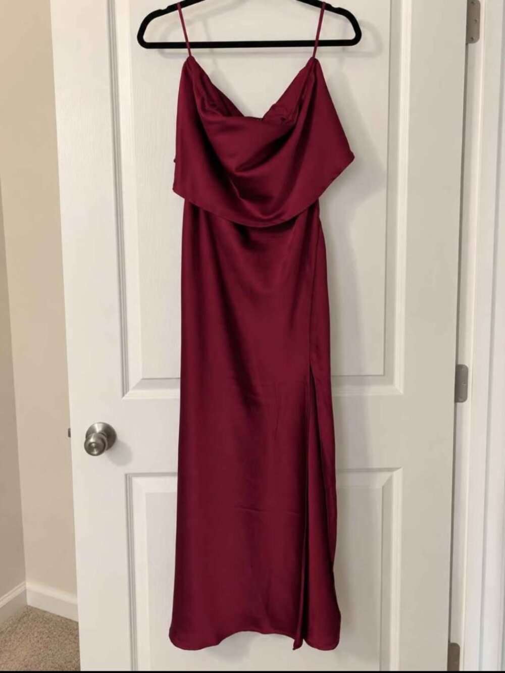 Petal & Pup Vienna Popover Strapless Satin Midi Dress size small